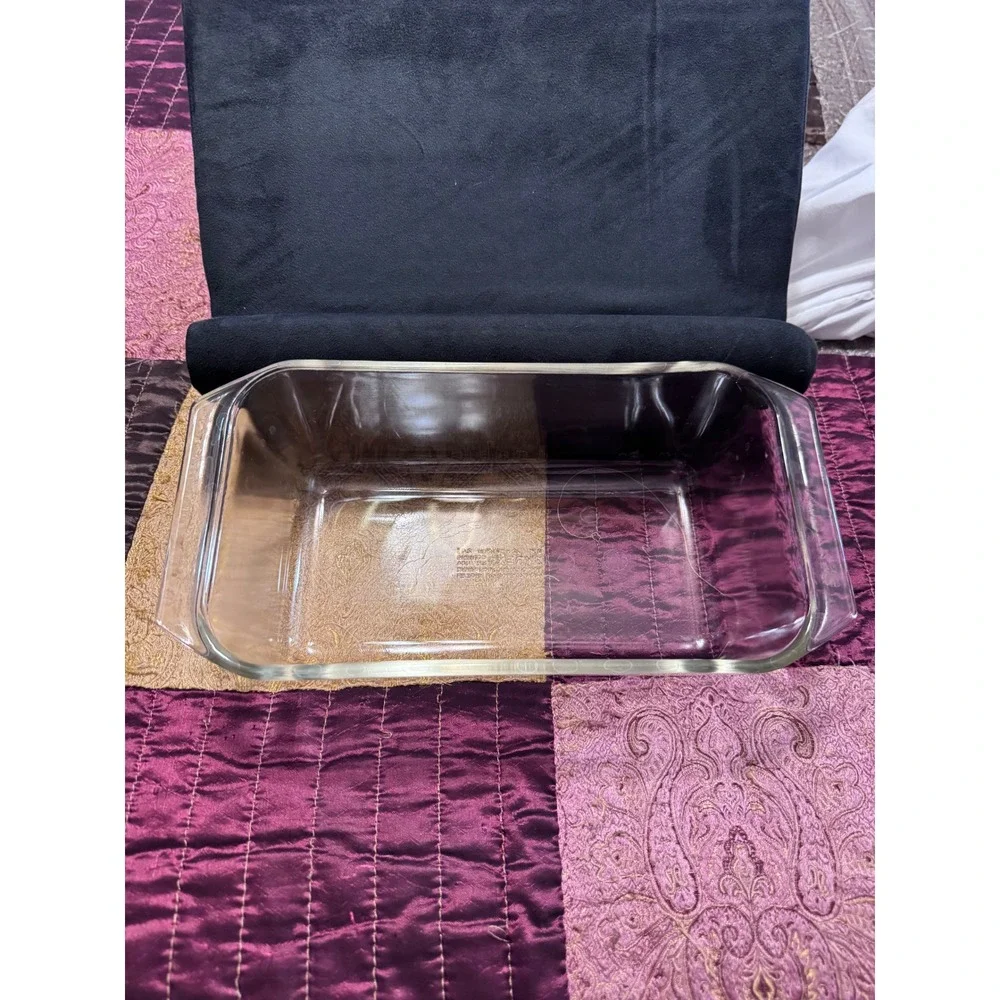 PYREX 213 Clear Glass Loaf Pan 1.5 Qt Rectangular Baking Vintage Corning USA